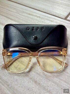 DIFF Clear Square Blue Light Glasses